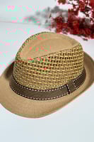 قبعة اطفال بشبك بلون البيج hat009