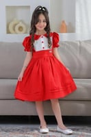 فستان سهرة بناتي الصدر ابيض S0932ES0937