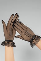 قفازات اسود شبكي فيونكه