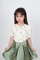 بلوزة اطفال بناتي سكري مشجر 2704