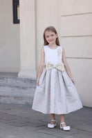 فستان بناتي كت مشجر من الاسفل 7134