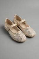 حذاء بناتي بيج انيق مرصع بالكريستال اللامع S-020