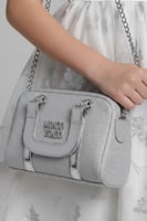 شنطة يد وسهرات بناتي فضية مع حزام سلسلة B017