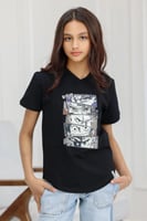 تيشيرت بناتي بطبعة انمي 130510