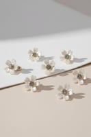 10 قطعة/ إكسسوارات شعر على شكل زهور لؤلؤية أنيقة ب...