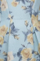 فستان بناتي ازرق ورد ذهبي 7279