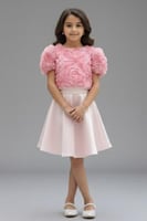 طقم سهرة بناتي ملكي قطعتان من الأناقة المطلقة S012...