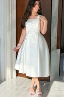 فستان سهرات سكري مطرز S01165