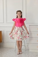 بلوزة فوشي بناتي بورده على الصدر 7120