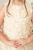 فستان سهرة بناتي مورد بيج S01082