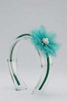 طوق اسود بورده خضراء كبيره بناتT-028