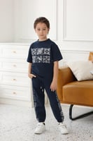 بنطلون ولادي رياضي كحلي 4029