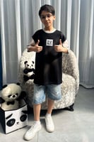 تي شيرت ابيض كاجول ولادي sa10b