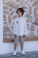 قميص ولادي مخطط سكري 4102