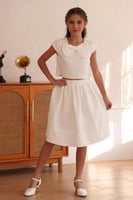 تنوره ابيض للبنات 7223