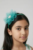 طوق اسود بورده خضراء كبيره بناتT-028