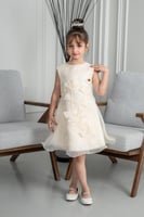 فستان سكري بوردة بالصدر s01141