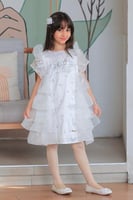 فستان بناتي أبيض سهرات S01052