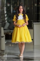 فستان سهرة بناتي الصدر ابيض S0932ES0937