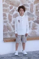 قميص ولادي مخطط سكري 4102