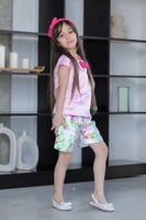 شورت بناتي تشجيرة ورود 2701E