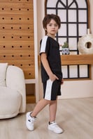 تيشيرت ولادي اسود بكتابه على الصدر 4030