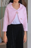 جاكيت بناتي فرو لون وردي 5J