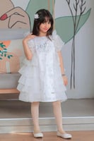 فستان بناتي أبيض سهرات S01052