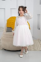 فستان اطفال سهرات تل S01162