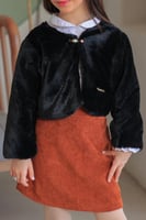 جاكيت بناتي لون اسود 7J