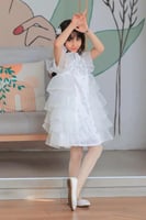 فستان بناتي أبيض سهرات S01052