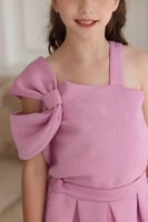 بلوزة بناتي وردي علاقي 7126