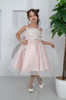 فستان بناتي سهرات اورجينزا S01166