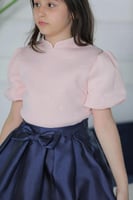 بلوزة اطفال وردي باكمام قصيرة 2739B/C