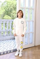 طقم بلوفر بنطلون ولادي سكري بوجهه 3014