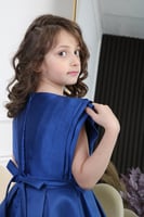 فستان بناتي نيلي كت بطول ميدي - للأعمار من 2 إلى 1...