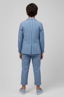 بنطلون ولادي ازرق مقلم خصر مطاط 4181-