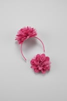 طوق شعر بناتي مع بكلة بناتي بلون احمر T-039