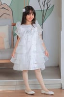 فستان بناتي أبيض سهرات S01052