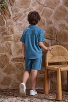 شورت ولادي أزرق 4014-