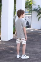 تيشيرت رمادي بطباعة سيارة 4134