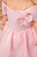 فستان بناتي سهرات بيبي وردي S01185