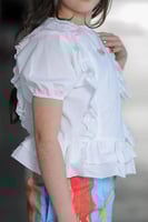 بلوزة بناتي ابيض مكرنش 2711B/C