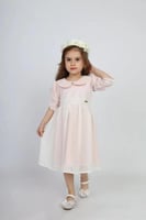 فستان اطفال وردي مشجر S0851H