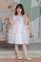 فستان بناتي أبيض سهرات S01052