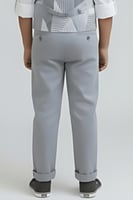 بنطلون ولادي رمادي أنيق بقصة مريحة 4165