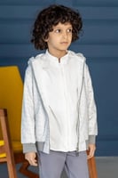 قميص اطفال ابيض مع جاكت 2663