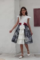 فستان اطفال بناتي طبقات ناعم 7104