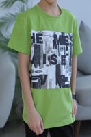 تي شيرت ولادي اخضر كتابه على على الصدر 2859