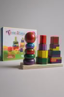 لعبة خشبية تركيب ثلاث حلقات NO-ZX-13